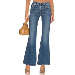 Revolve Lovers and Friends Womens River Low Rise Ultra Flare Jean Size 30 Blue